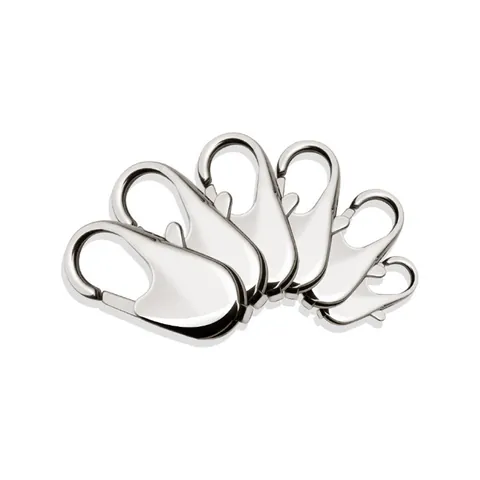 Fermoirs Mousquetons en Acier Inoxydable 304 Polis Connecteurs de Bijoux pour Fabrication Collier Bracelet DIY