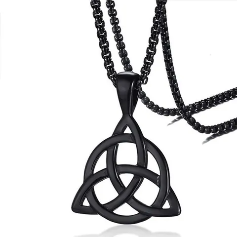 Vintage Celtic Knot Stainless Steel Necklace Gothic Snake Skull Dragon Pendant Necklace With Box Chain For Men Women Jewelry