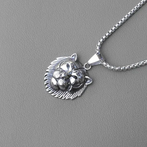 Heren Hip Hop Roestvrij Stalen Ketting Legering Dier Tijger Leeuw Slang Hanger Halsketting Punk Gothic Vintage Sieraden Voor Mannen Vrouwen