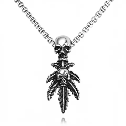 Stainless Steel Chain Alloy Pendant Necklace Gothic Punk Skull Dragon Lion Animal For Men Women Hip Hop Fashion Jewelry
