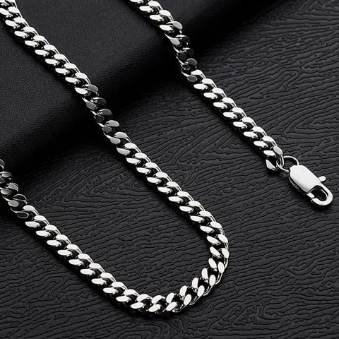 Collar Pulsera de Eslabón Cubano de Acero Inoxidable Hip Hop Pulido de Alto Brillo Joyería Oro Plata para Hombre Mujer