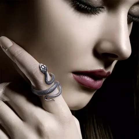 Vintage Punk Animal Open Rings For Men Women Gothic Snake Dragon Tiger Eagle Claw Adjustable Alloy Finger Ring Jewelry
