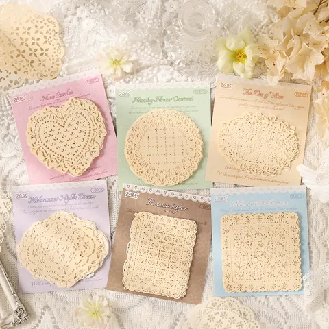Vintage Rococo French Style Hollow Lace Decorative Paper For Scrapbooking DIY Craft Material Flower Border Doilies