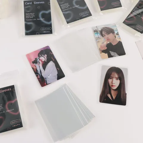 Ultra Clear Card Sleeves Transparent Plastic Protective Film For Photo Card Album Acid Free Collection Card Protector