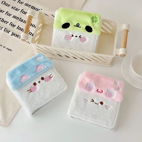 Cute Plush Animal Embroidery Photocard Binder 3-Hole Loose-leaf Kpop Collect Book Storage Photo Album For Girls Gift