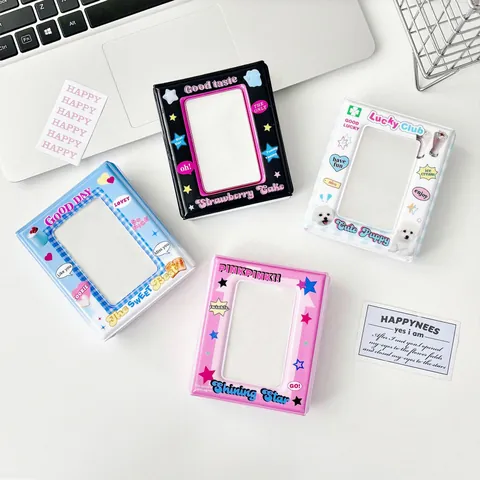 Y2K Cartoon PVC Photocard Binder Με Παράθυρο Μίνι Φωτογραφικό Άλμπουμ Για Αποθήκευση Καρτών Κορεάτικο Στυλ