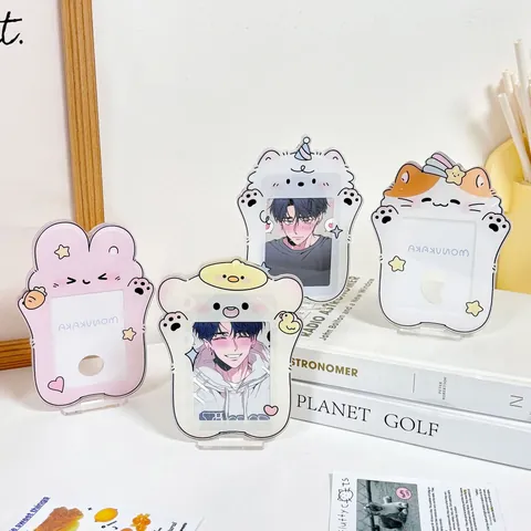Acryl Fotokartenhalter Cartoon Tier Photocard Ausstellungsständer Desktop Aufbewahrungsrahmen Für Kpop Karten Home Decor Ornamente