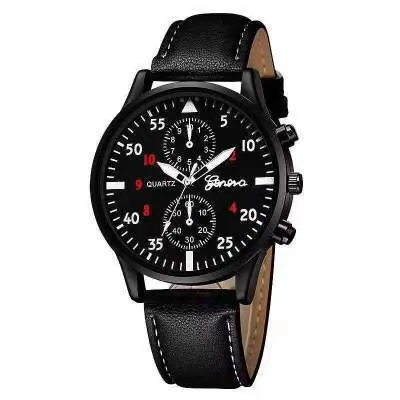 Men's Quartz Watch Luminous Large Dial Fashion Casual Business Wristwatch With Faux Leather Strap Geneva Wrist Watch Gift