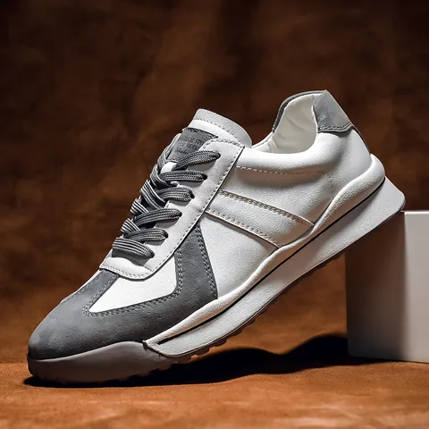 Men's Retro German Army Trainer GAT Sneakers Casual Splicing Pigskin Suede Microfiber Leather Board Shoes Breathable Flat Sole