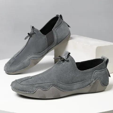 Unisex Casual Microfiber Loafers Breathable Slip-on Shoes With Rubber Sole Non-slip Moccasins For Daily Outdoor Walking Travel