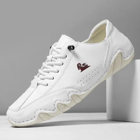 Chaussures Décontractées Mi-Basses Unisexes Tige en Cuir Microfibre Semelle Octopus Antidérapante Mocassins de Marche Homme Femme