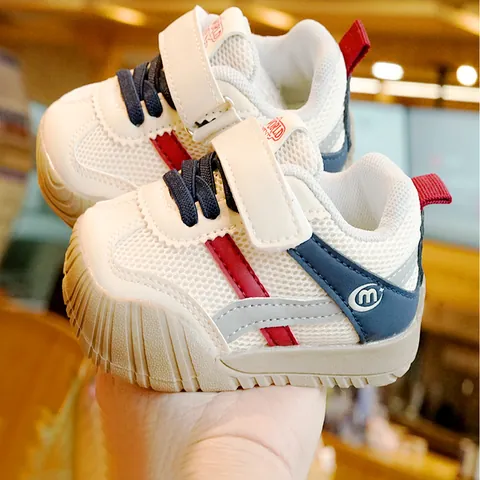 Toddler Kids Walking Shoes Breathable Mesh Sneakers For Boys Girls Non-Slip Soft Sole Casual Sport Shoes With Velcro Closure