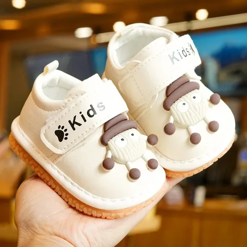 Baby Toddler Walking Shoes Cartoon Sheep Octopus 3D Decor Soft Sole Anti-Slip Squeaky Shoes For Infant Boys Girls First Walkers