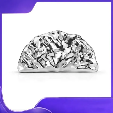 Borsa Da Sera Pochette Da Donna In Acrilico Effetto Metallo Liquido Con Catena Per Feste Matrimoni Elegante Stile Punk