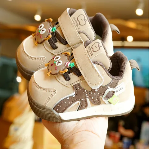 Scarpe Primi Passi Neonato Pelle Sintetica Suola Morbida Antiscivolo Cartone Animato Sportive Casual Traspiranti Sneakers