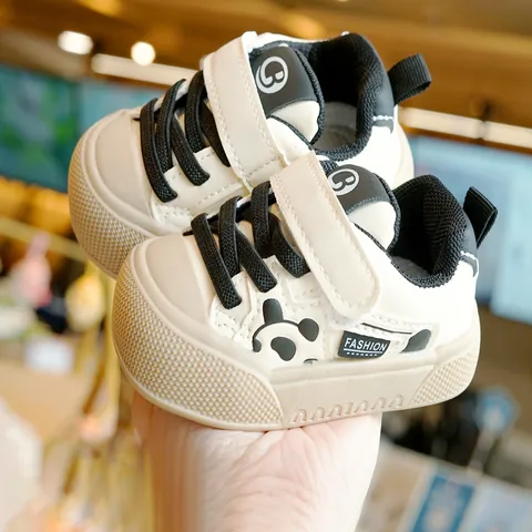 Baby First Walkers Infant Cartoon Synthetic Leather Shoes Anti Slip Rubber Sole Velcro Casual Sneakers For Boys Girls