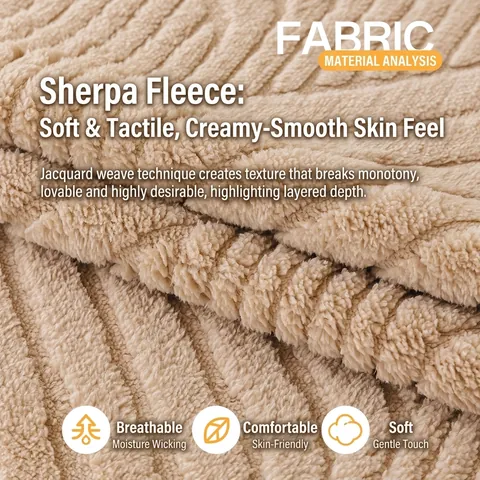 Noords Verdikte Zachte Fleece Bankmat Antislip Visgraatpatroon Bankhoes Beschermer Voor Woonkamer Warme Couch Seat Pad