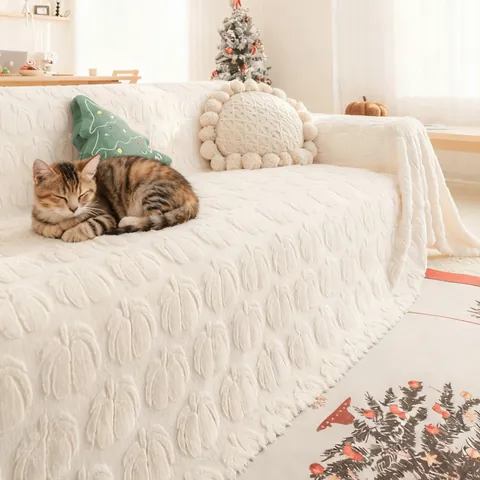 3D Embossed Pumpkin Pattern Sofa Throw Blanket Faux Rabbit Fur Thick Warm Couch Cover For Living Room Home Decor Christmas Gift