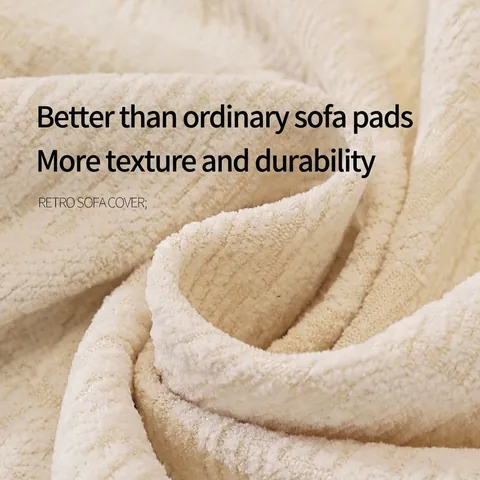 Funda de Sofá de Chenilla Vintage Con Borlas Protector de Muebles de Tejido Grueso Manta para Sofá Seccional Sala de Estar
