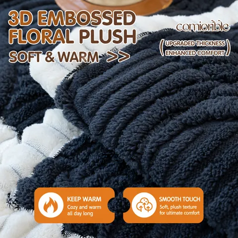 Thick Jacquard Sherpa Fleece Sofa Cushion Non-slip 3D Wave Pattern Couch Cover Warm Winter Furniture Protector For Sofa