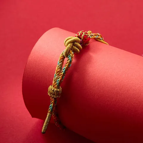 Handgefertigtes Geflochtenes Rotes Schnurarmband Chinesisches Sternzeichen Jahr Der Schlange Verstellbarer Glücksamulett Baumwollkordel Armband Ethno-Stil Schmuck Geschenk Für Damen Herren