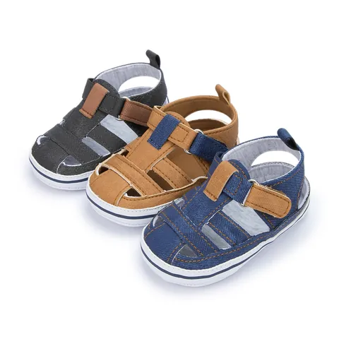 Baby Boys Sandals Cotton Fabric Soft Sole Anti-Slip Breathable Fisherman Sandals Toddler First Walkers Summer Shoes