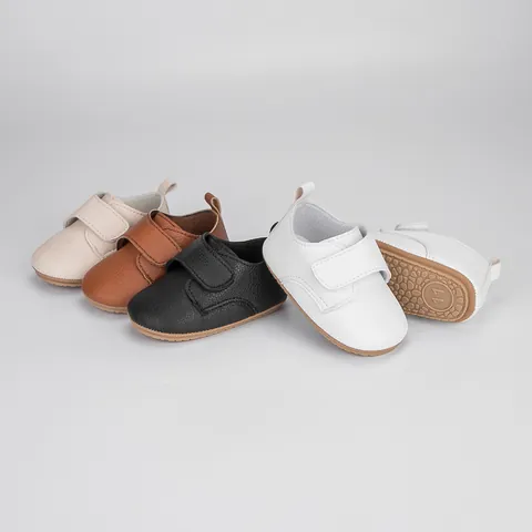Scarpe Primi Passi per Neonati in Pelle Sintetica Suola Morbida Grana di Litchi Sneakers Antiscivolo Calzature Casual per Piccoli