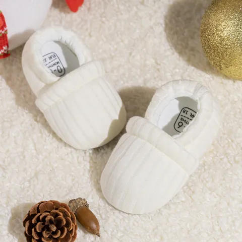 Baby Knit Pre-walker Shoes Soft Sole Anti-slip Slip-on Infant Newborn Cotton Booties For 0-18 Months Boys Girls