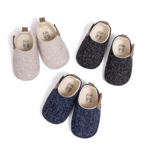 Breathable Cotton Infant First Walker Shoes With Soft Non Slip Sole And Hook Loop Strap Casual Newborn Baby Toddler Prewalker Shoes