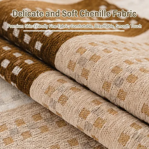 Copridivano In Stile Francese In Ciniglia Antiscivolo Protezione Mobili A Scacchi Cuscino Per Divano Decorativo Lavabile In Lavatrice Per Soggiorno