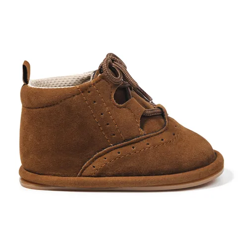 Infant Brogue Boots Soft Sole Baby Prewalker Shoes Anti-Slip Lace-Up PU Leather Warm First Walkers For Boys Girls Casual
