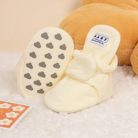 Baby Toddler Shoes Winter Warm Fleece Soft Sole Prewalker Boots For Infant Boys Girls Non-Slip Velcro First Walkers Shoes