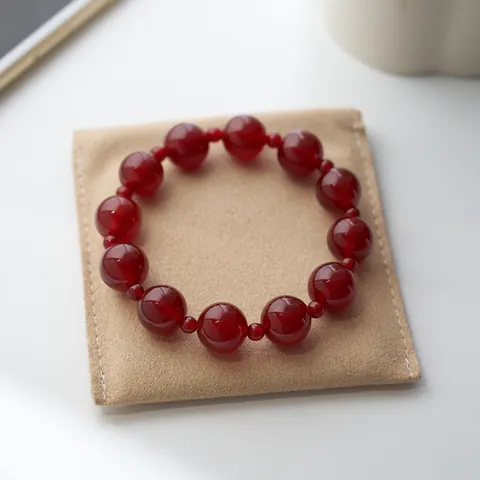 Vintage Natural Red Agate Lapis Lazuli Beaded Bracelet Necklace With 925 Sterling Silver Clasp Ethnic Jewelry For Women