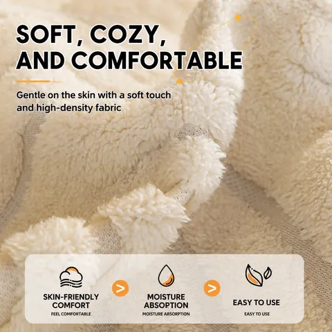 Thickened Cotton Velvet Sofa Cushion With Wavy Texture Anti-Slip Sofa Cover Plush Sectional Sofa Towel For Living Room Decor