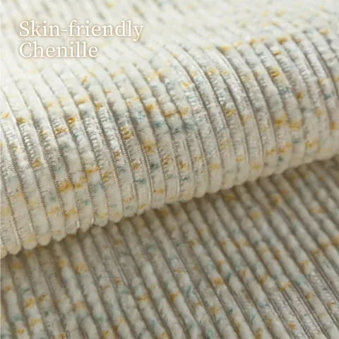 Non-Slip Chenille Sofa Cushion Cover Stripe Texture Decorative Slipcover With Tassels For Living Room Home Furniture Protector