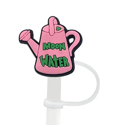 Silicone Straw Cover Cap For Stanley Cup Reusable Dustproof Straw Topper Cartoon Pink Skull Smile Astronaut Alien Mushroom Cactus Straw Plug Accessory