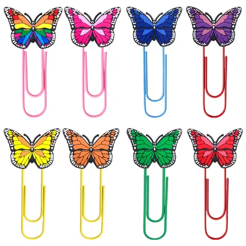 Graffette a Forma di Farfalla in PVC Creative Segnalibro Animale Carino Cancelleria per Studente Ufficio Scuola Forniture Organizzatore Documenti