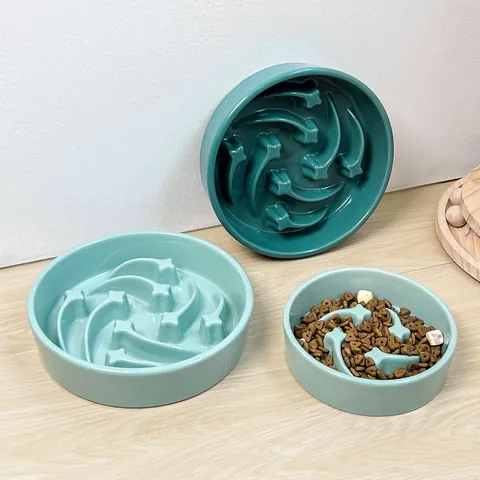 Keramik Slow Feeder Haustiernapf Für Katzen Und Hunde Anti Schling Napf Gesunde Ernährung Minimalistisches Glasierte Keramikschale Rutschfest