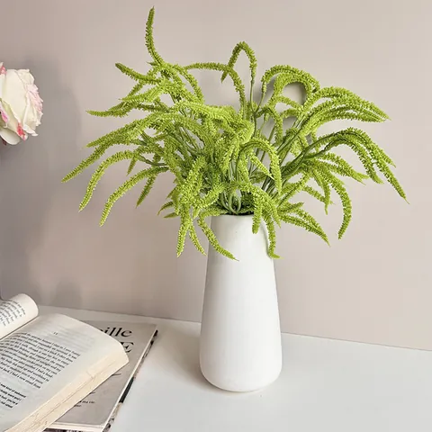 Pianta di Simulazione Realistica di Lacrime dell'Amante Erba di Bruco Artificiale Appesa in Silicone Verde per Casa Hotel