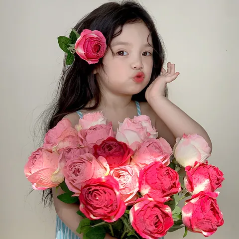 High Simulation Single Stem Artificial Rose With Roasted Curled Edges Vintage Silk Fabric Flower For Home Wedding Photography Prop