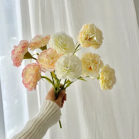Fiori di Seta Artificiali a Forma di Garofano per Decorazione Domestica Regalo per la Festa della Mamma Festa dell'Insegnante Fiori Finti Matrimonio Festa Foto Puntelli