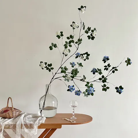 Künstlicher Aprikosenblüten Zweig Seidenblume Langer Stiel Kunstpflanze Für Zuhause Wohnzimmer Tisch Hochzeit Fotografie Deko