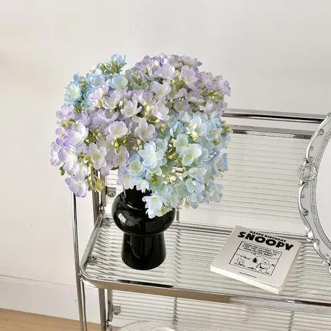 Artificial Jasmine Flower Bouquet Silk Cloth Faux Jasmine Flowers For Home Decoration Wedding Photography Props Bridal Bouquet