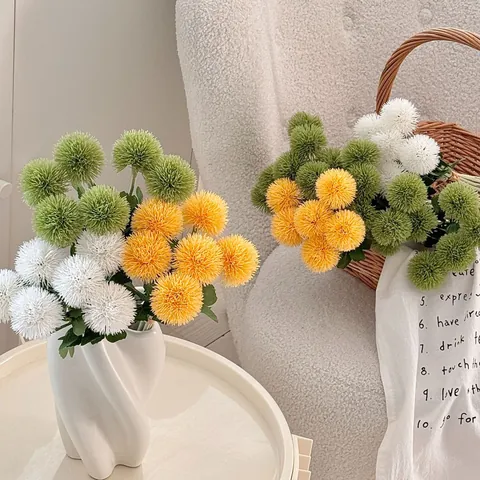 Künstlicher Löwenzahn Zwiebelball Bouquet Gefälschte Kunststoff Blumen Für Home Hochzeit Tisch Deko Fotografie Requisiten