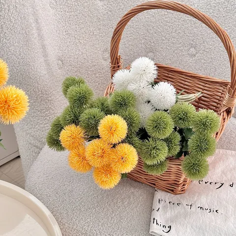 Künstlicher Löwenzahn Zwiebelball Bouquet Gefälschte Kunststoff Blumen Für Home Hochzeit Tisch Deko Fotografie Requisiten