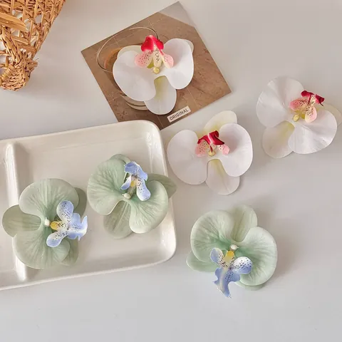 3D Printed Realistic Phalaenopsis Orchid Flower Heads Artificial Butterfly Orchid For DIY Wedding Home Decoration Craft Accessories