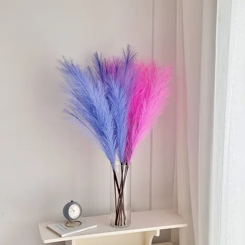 Artificial Pampas Grass Silk Reed Decoration For Home Wedding Party Nordic Minimalist Fake Flower Plume Floral Home Decor