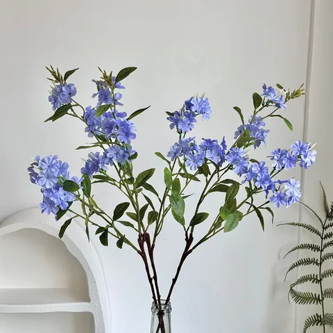 Long Stem Artificial Syringa Flower Bouquet Silk Faux Hydrangea For Home Living Room Wedding Photography Decor Floral Ornament