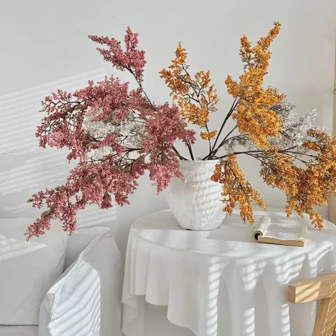 Künstlicher Raureif Mist Kiefernzweig Wabi Sabi Stil Falsche Blumen Für Wohnzimmer Esstisch Dekoration Fotografie Requisiten