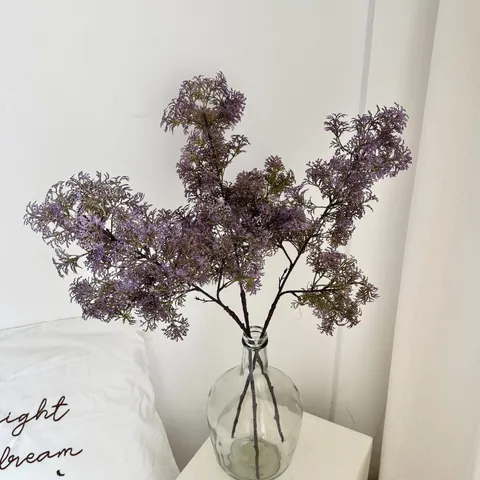 Artificial Penglai Pine Branch Frosted Foggy Plant Stem Plastic Soft Glue For Home Living Room Wedding Decoration Floral Arrangement